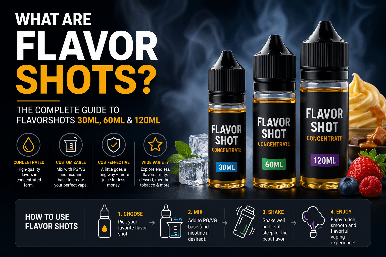 Τι είναι τα Flavor Shots; Ο Πλήρης Οδηγός για Flavorshots 30ml, 60ml & 120ml